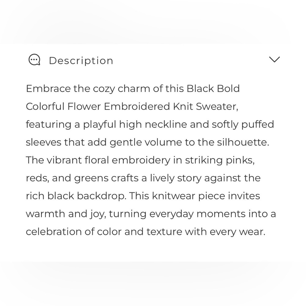 🌸🌹🌺 FARM RIO 🌺🌹🌸 Black Bold Colorful Flower Embroidered Knit Sweater - Picture 10 of 16